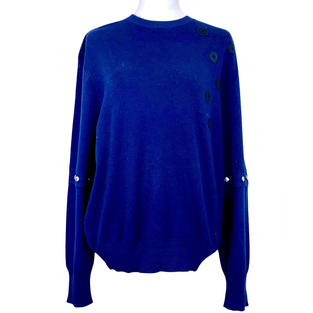 LOUIS VUITTON NAVY SWEATER IN CASHMERE/WOOL/SILK BLEND